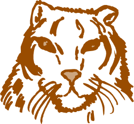 Brown Cat on Black Background Clipart - Charming SVG Illustration