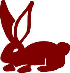 Red Rabbit with White Ears Clipart for Creative Projects