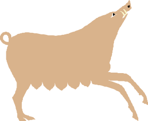 Goat with Long Horn and Tail - Unique Clipart for Creative Projects