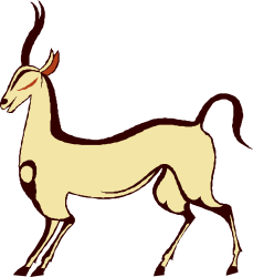 Goat Clipart with Long Horns and Tail - Perfect for Nature Themes