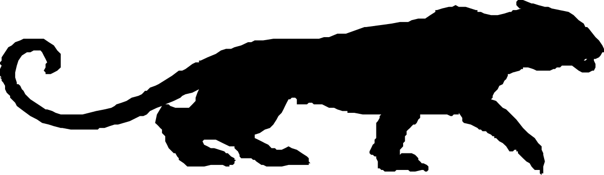 Black and White Clipart of a Man in the Dark