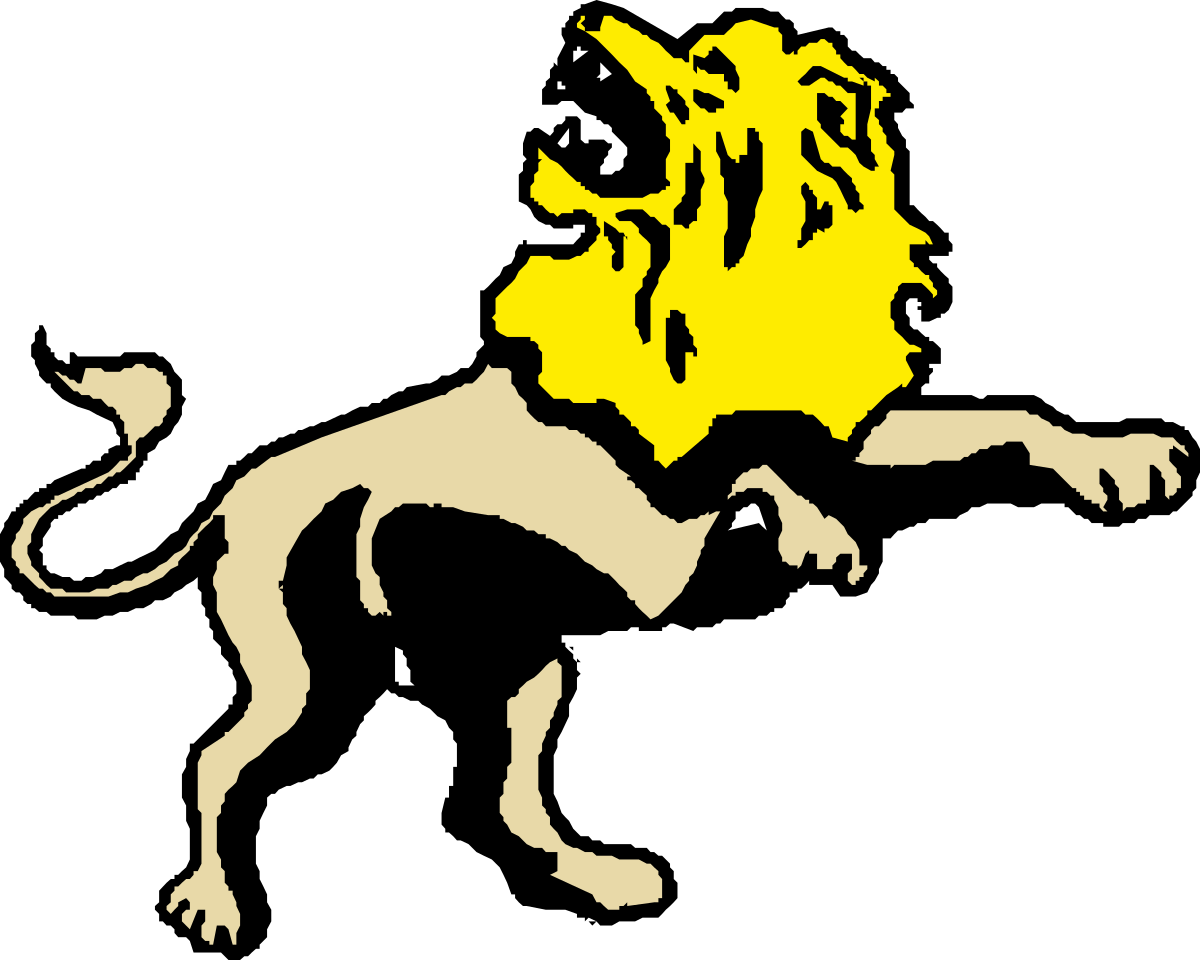 a lion with a yellow outline on it ' s back clip art png transparent Lion Clipart: Majestic Yellow-Outlined Lion Design for Creative Projects