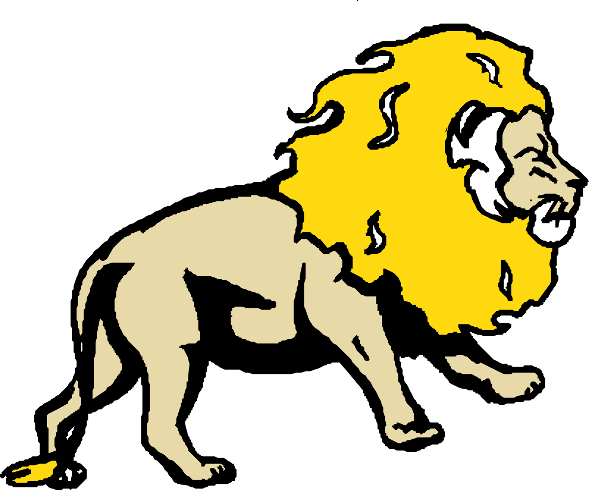 Lion Clipart with Vibrant Yellow Mane for Engaging Designs