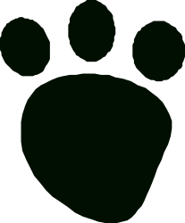 Paw Print Clipart: Black and White Animal Tracks for Creative Projects