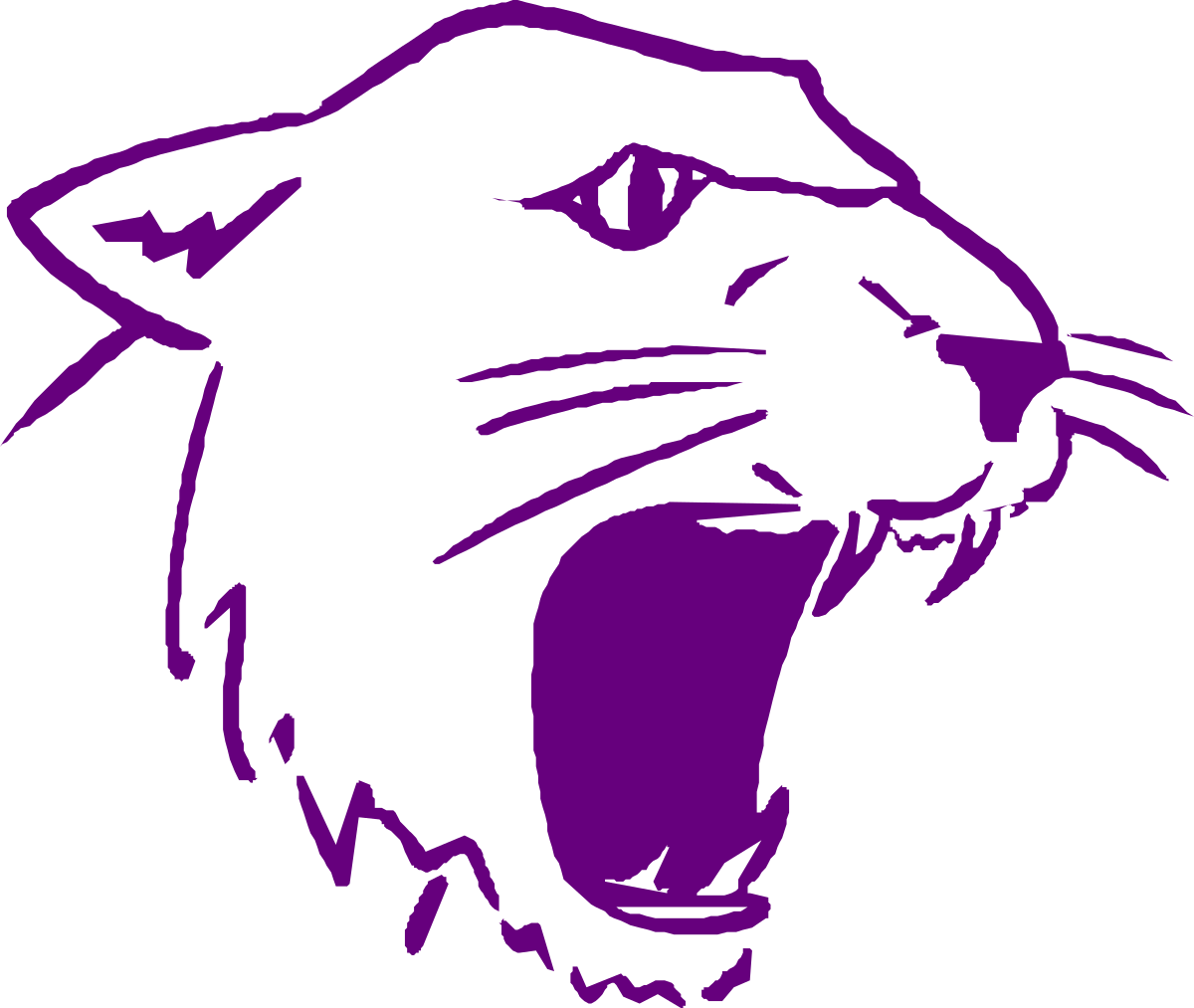 a purple panther head clip art png transparent Purple Panther Head Clipart - Fierce and Stylish Design