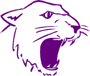 Purple Panther Head Clipart - Fierce and Stylish Design