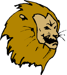 Lion Head Clipart on Black Background - Majestic and Bold Design