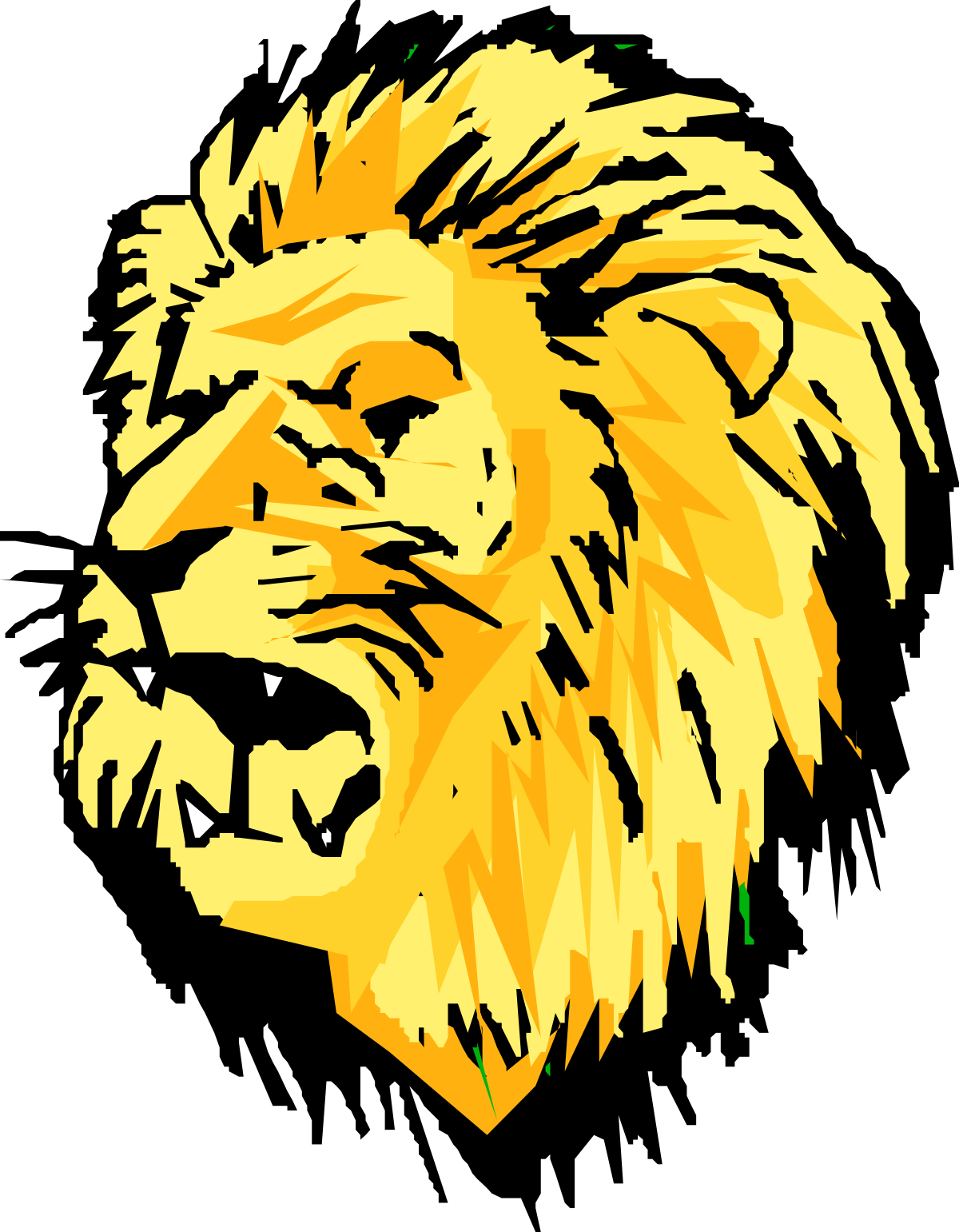 a lion head with a black background clip art png transparent Lion Head Clipart on Black Background: Bold and Majestic Visuals