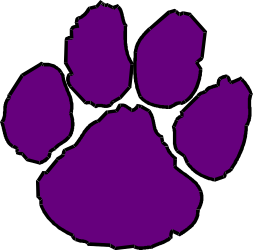 Purple Paw Paw on Black Background Clipart