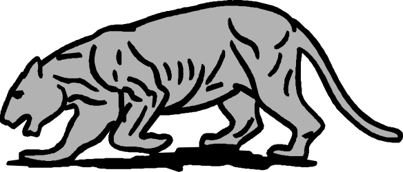 Lion Silhouette Clipart: Bold Black and White Design