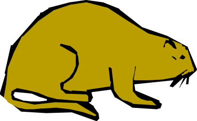 Bear Silhouette Against Black Background - Striking Clipart Image