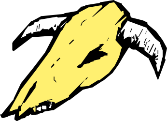 Yellow and Black Silhouette Bird Clipart - Elegant Avian Design