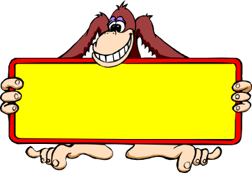 Cartoon Monkey Holding a Sign Clipart for Fun Projects