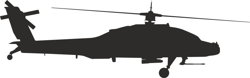 Helicopter Silhouette Against Black Background - Premium Clipart