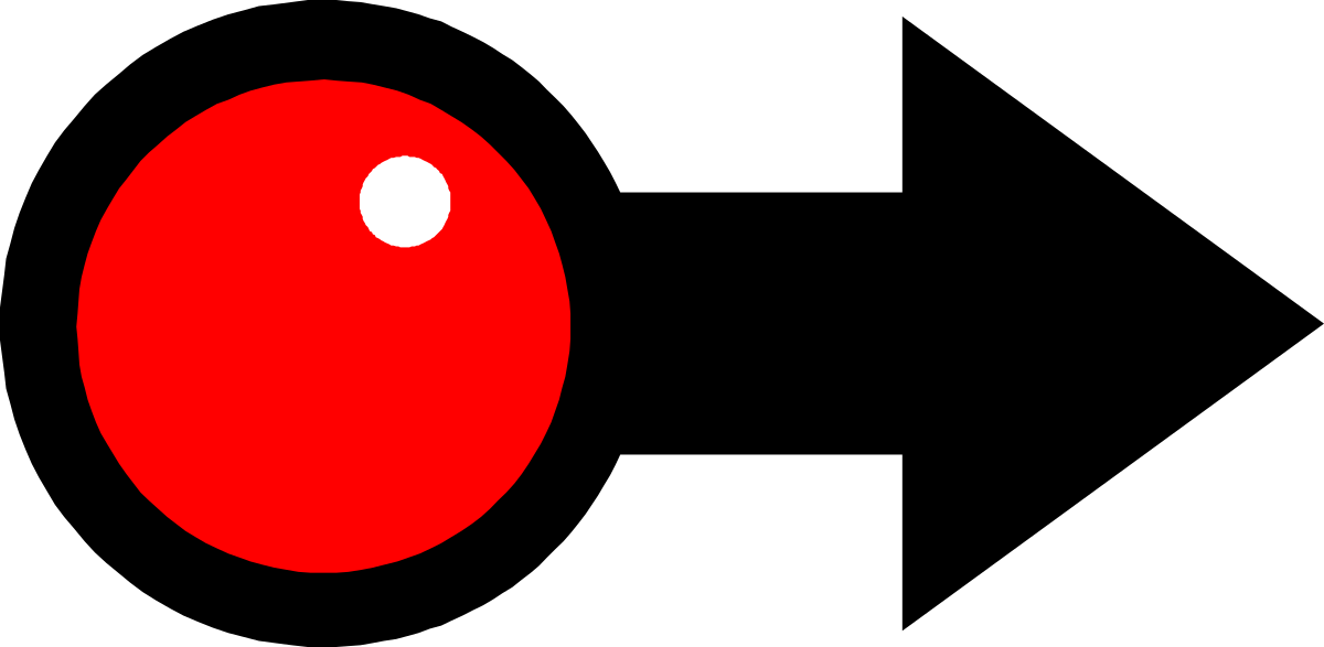 Red Circle with White Dot Clipart for Bold Designs
