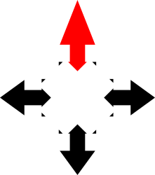 Red Arrow Pointing Up Left - Dynamic Clipart for Visual Communication