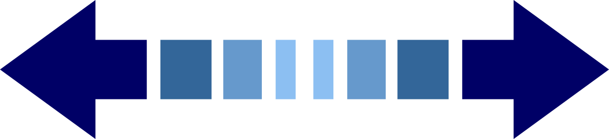 Blue Arrow Clipart: Two Opposing Direction Arrows