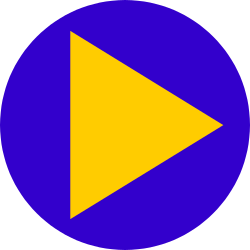 Yellow Triangle Inside Blue Circle Clipart - Perfect for Creative Projects