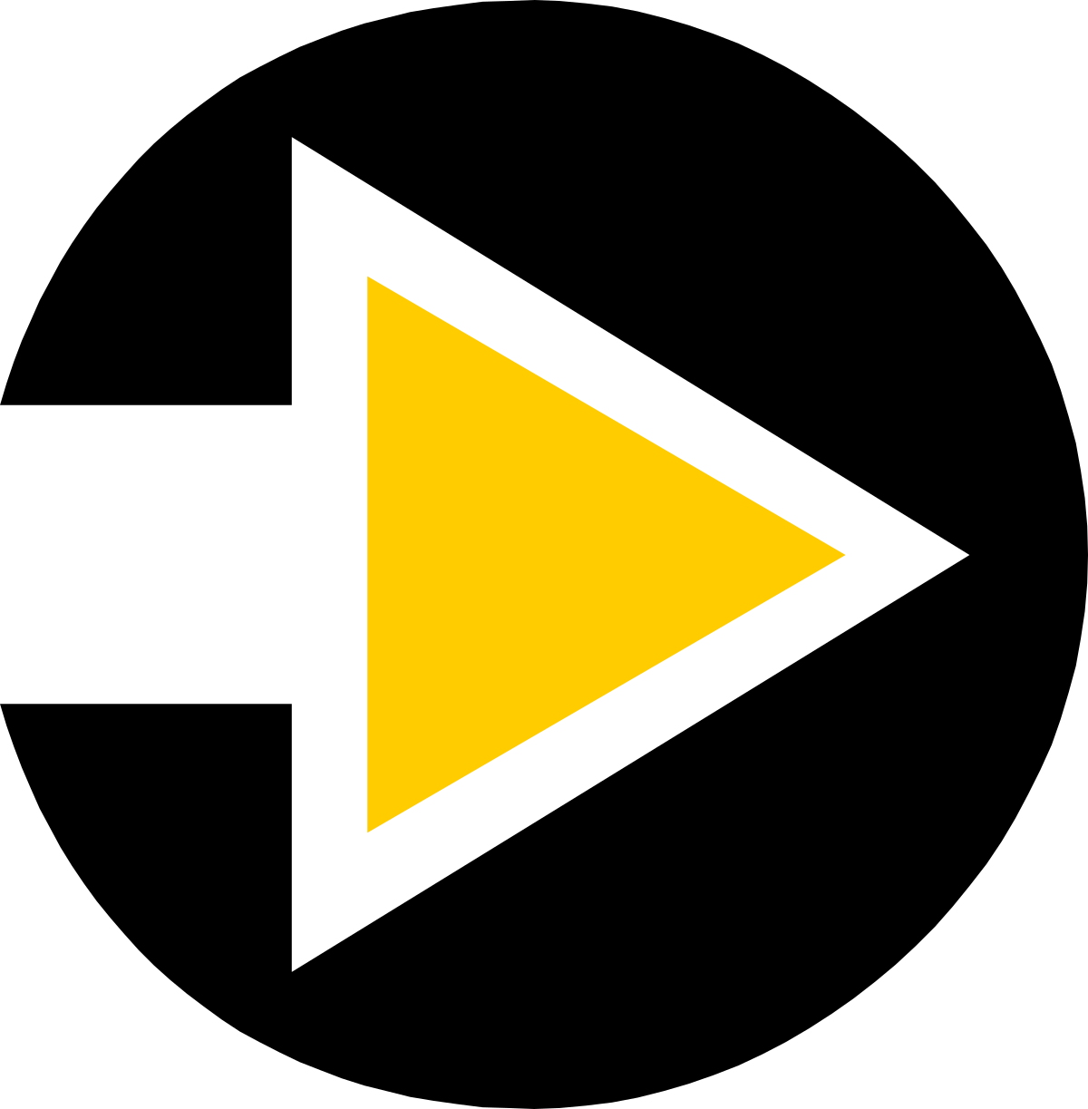 a yellow play button on a black background clip art png transparent Yellow Play Button on Black Background Clipart - Perfect for Media Projects