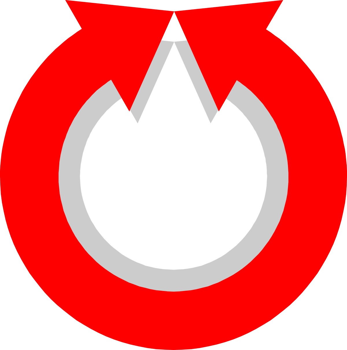 Red Circle with White Center Clipart for Creative Projects