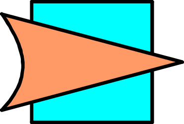 Blue and Orange Arrow Clipart on Black Background - Dynamic Graphic