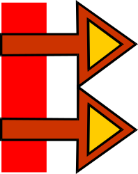 Red and Yellow Arrow Clipart - Dynamic Dual Arrows Graphic