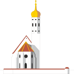 Yellow Dome Church Clipart: Vibrant Religious Architecture