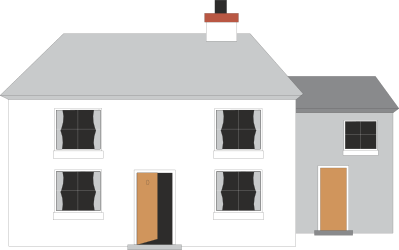 Charming House with Chimney Clipart for Creative Projects