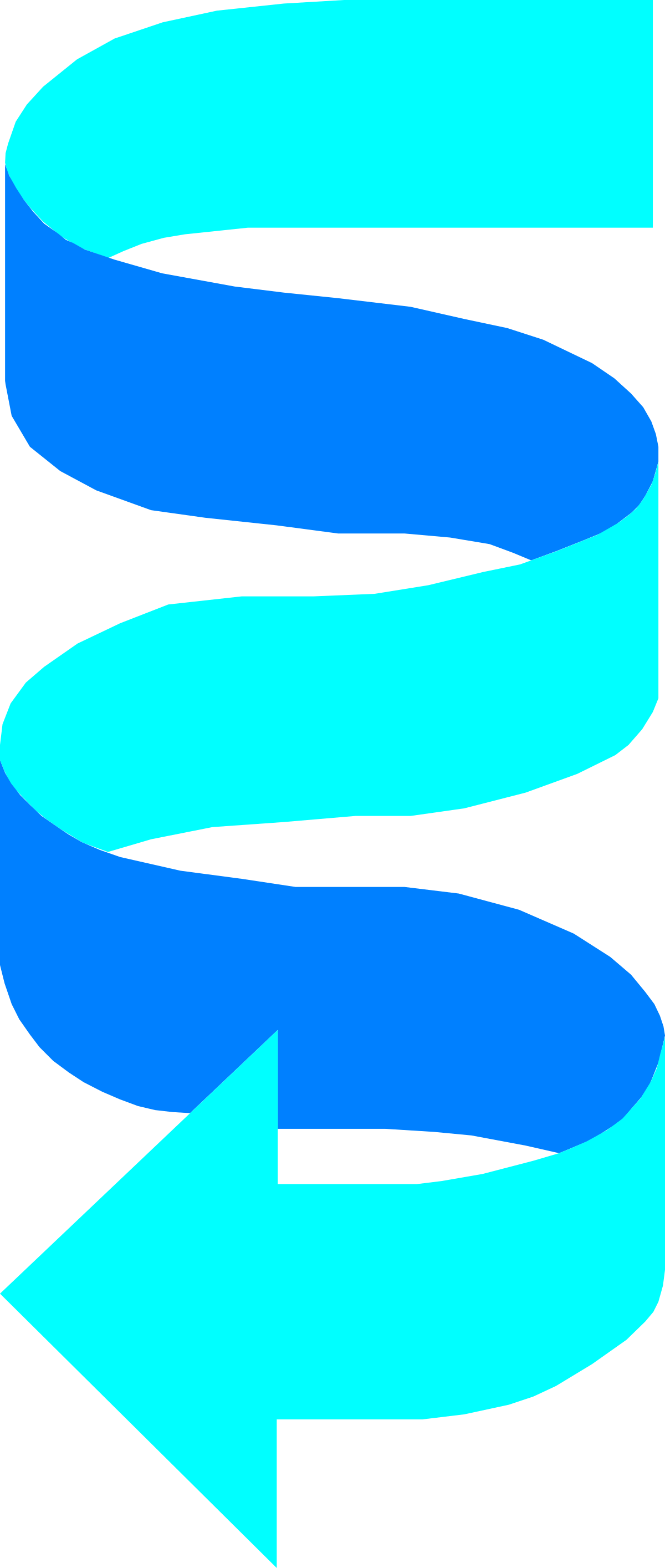 Blue Spiral Clipart with Upward Arrow for Dynamic Graphics