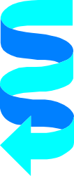 Blue Spiral Clipart with Upward Arrow for Dynamic Graphics