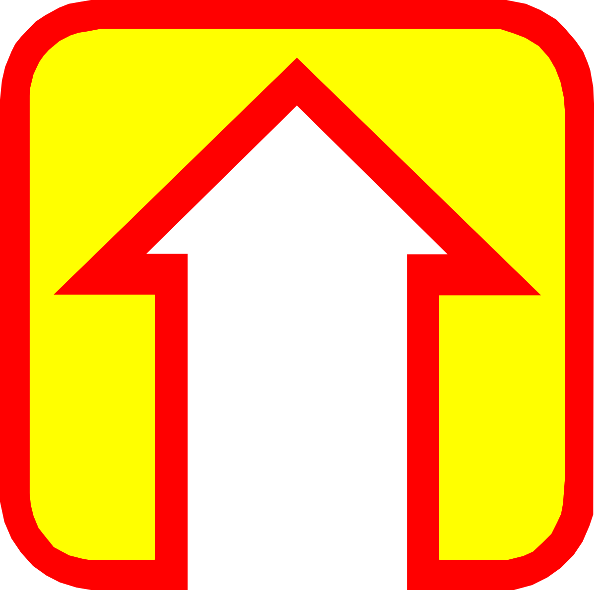 Red and Yellow Arrow Icon Clipart for Dynamic Directional Graphics