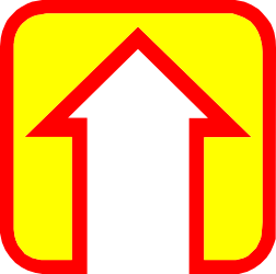 Red and Yellow Arrow Icon Clipart for Dynamic Directional Graphics