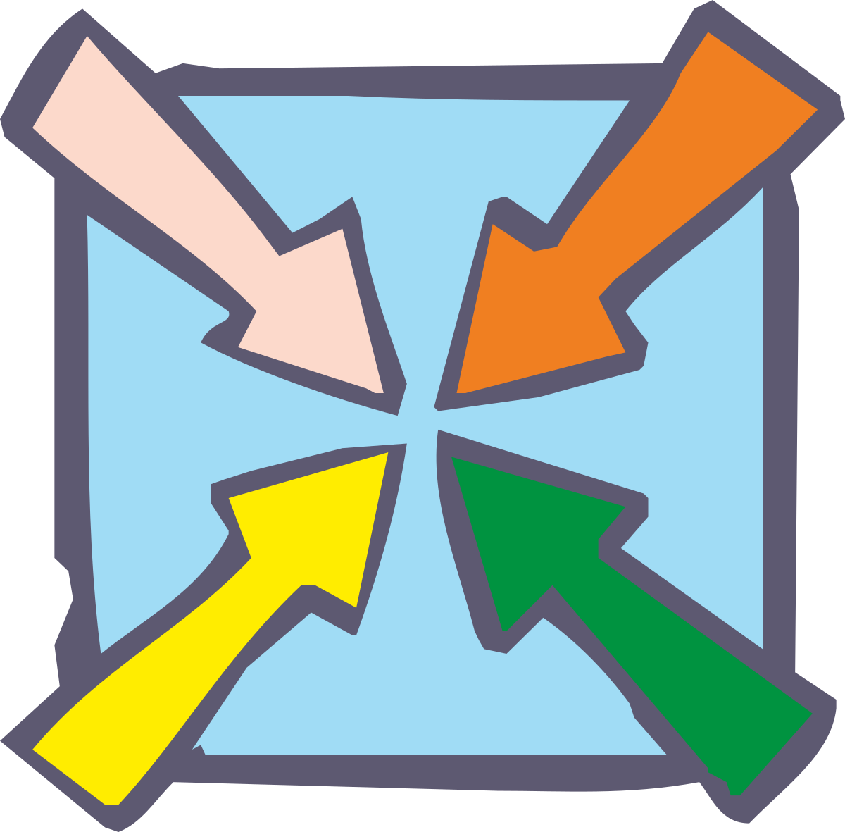 Square Clipart with Arrows Pointing: Dynamic Directional Graphics