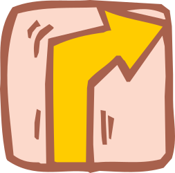 Yellow Arrow Clipart Pointing Upward Right - Perfect for Directional Graphics