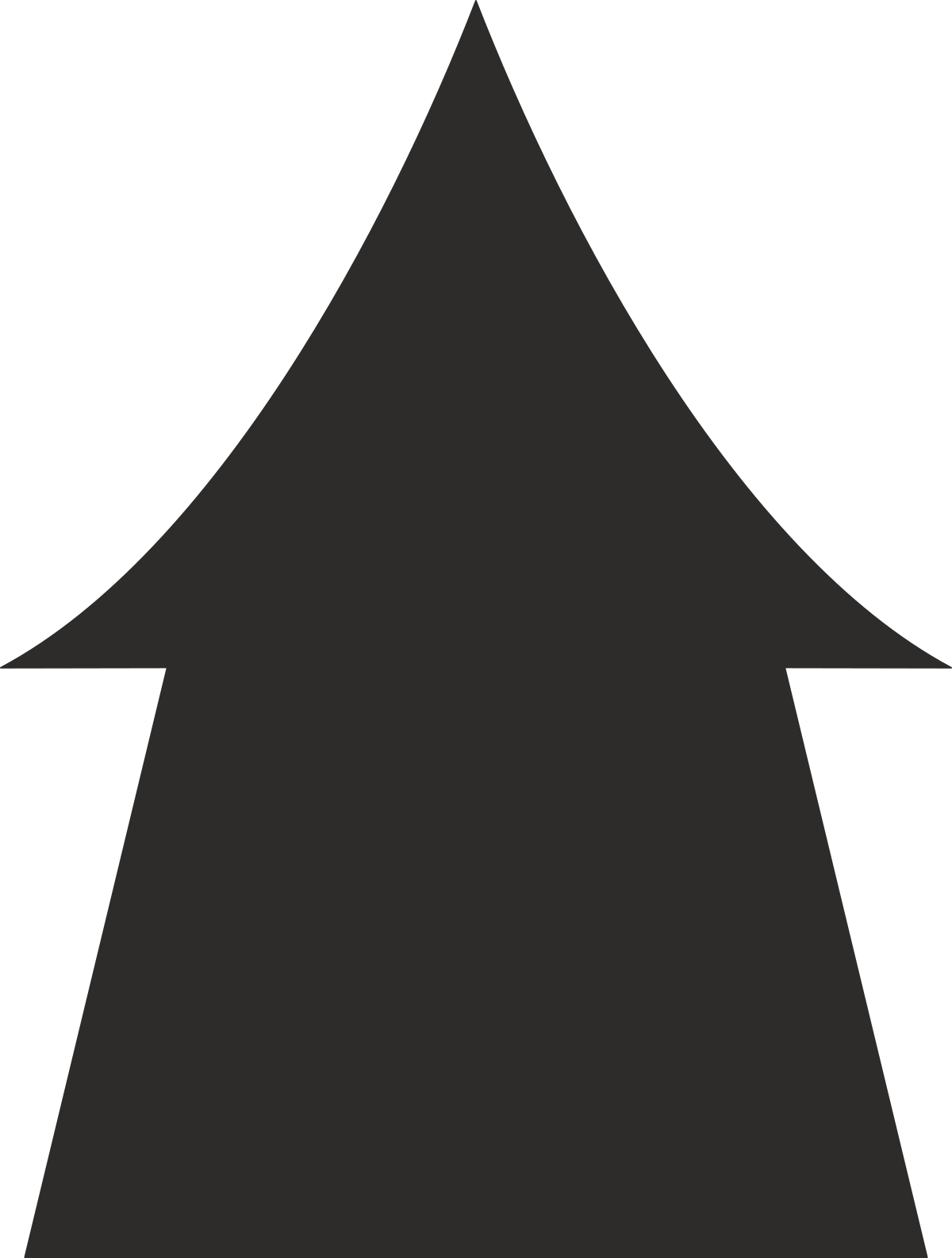 Silhouette of House - Elegant Black and White Clipart