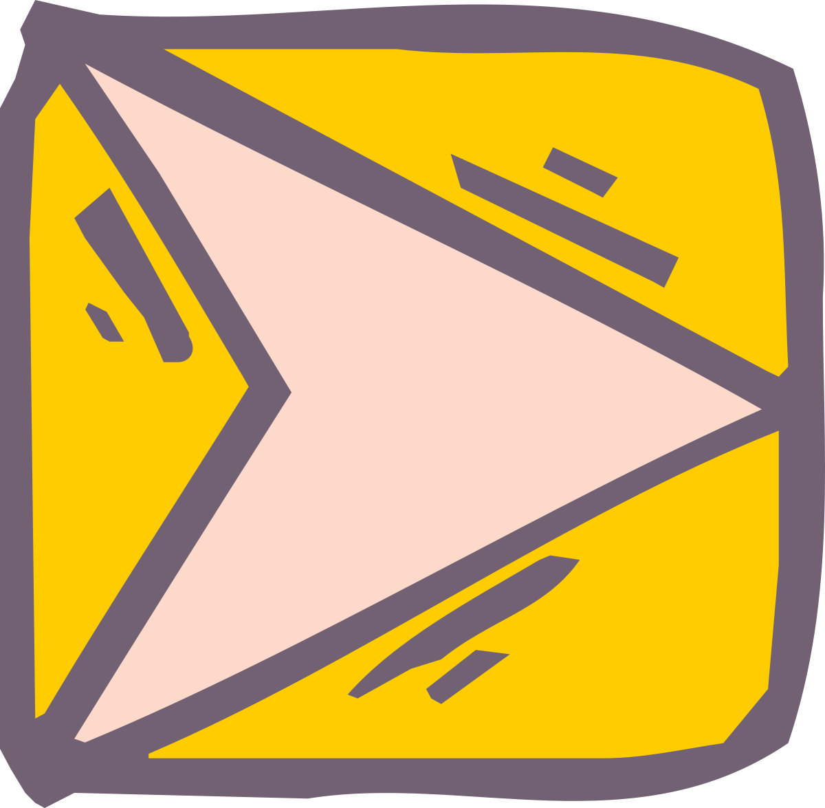 Yellow and Purple Icon with White Arrow - Vibrant Clipart Collection