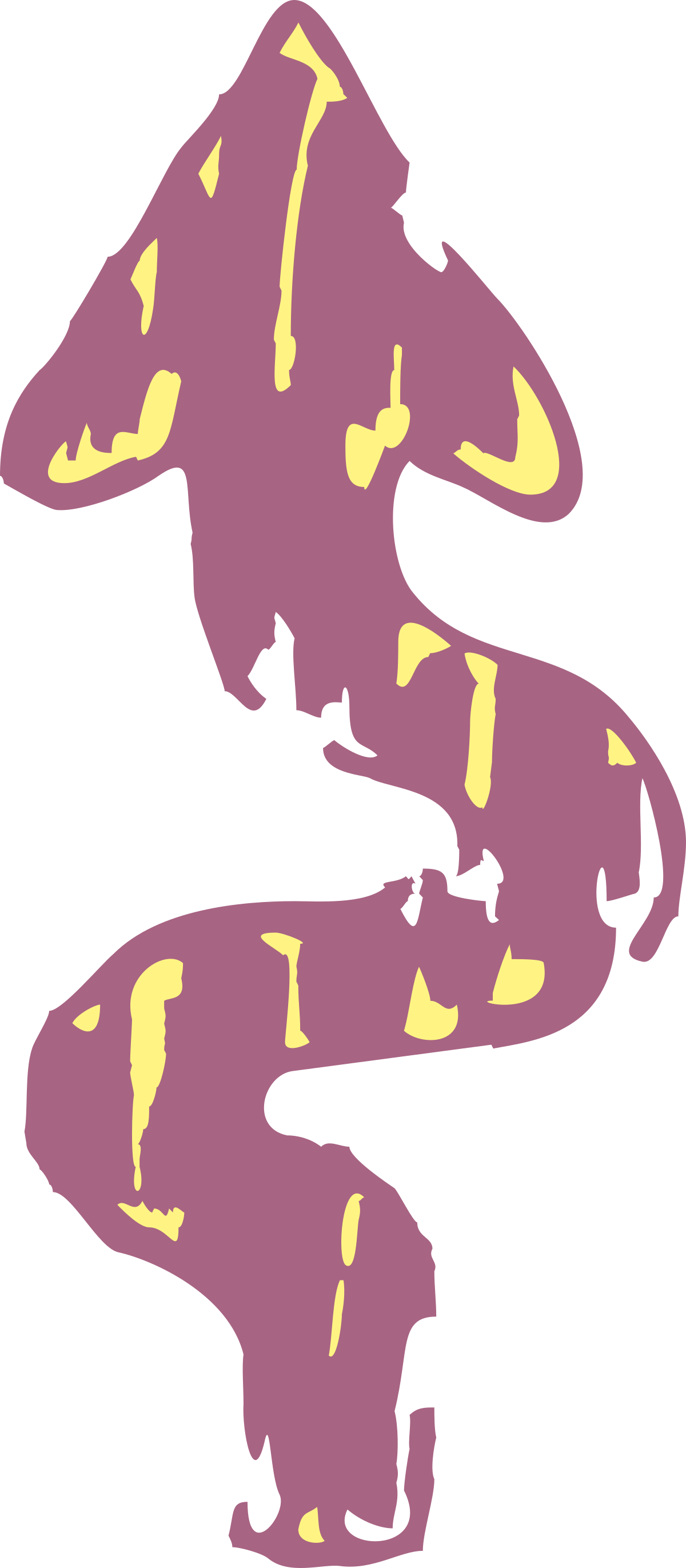 Purple and Yellow Dog Silhouette Clipart for Creative Projects