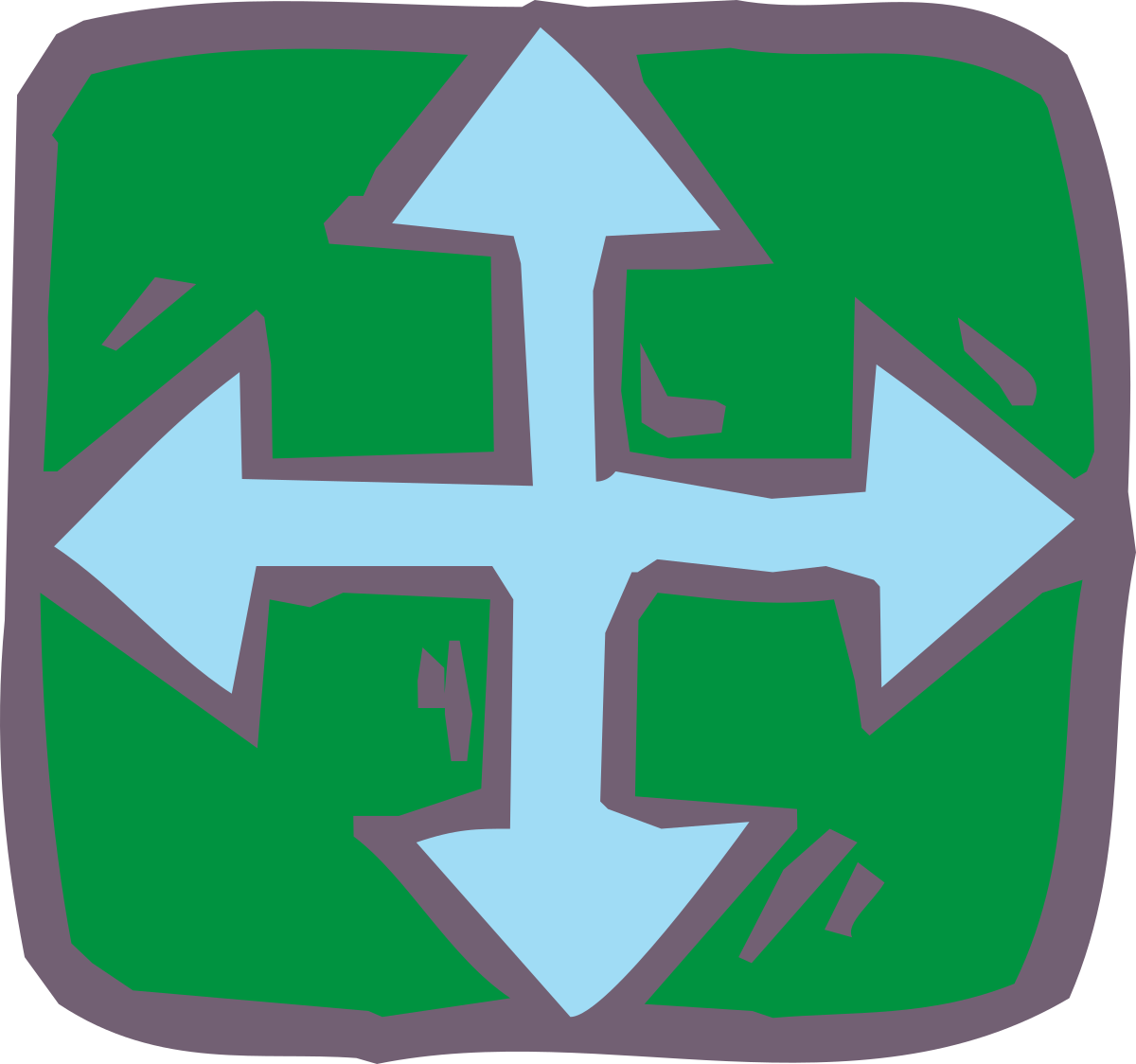 a green and blue arrow with three arrows clip art png transparent Green and Blue Arrow Clipart - Three Dynamic Arrow Designs