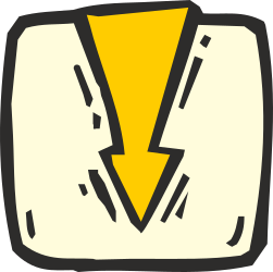Yellow and Black Arrow Icon Clipart for Clear Navigation