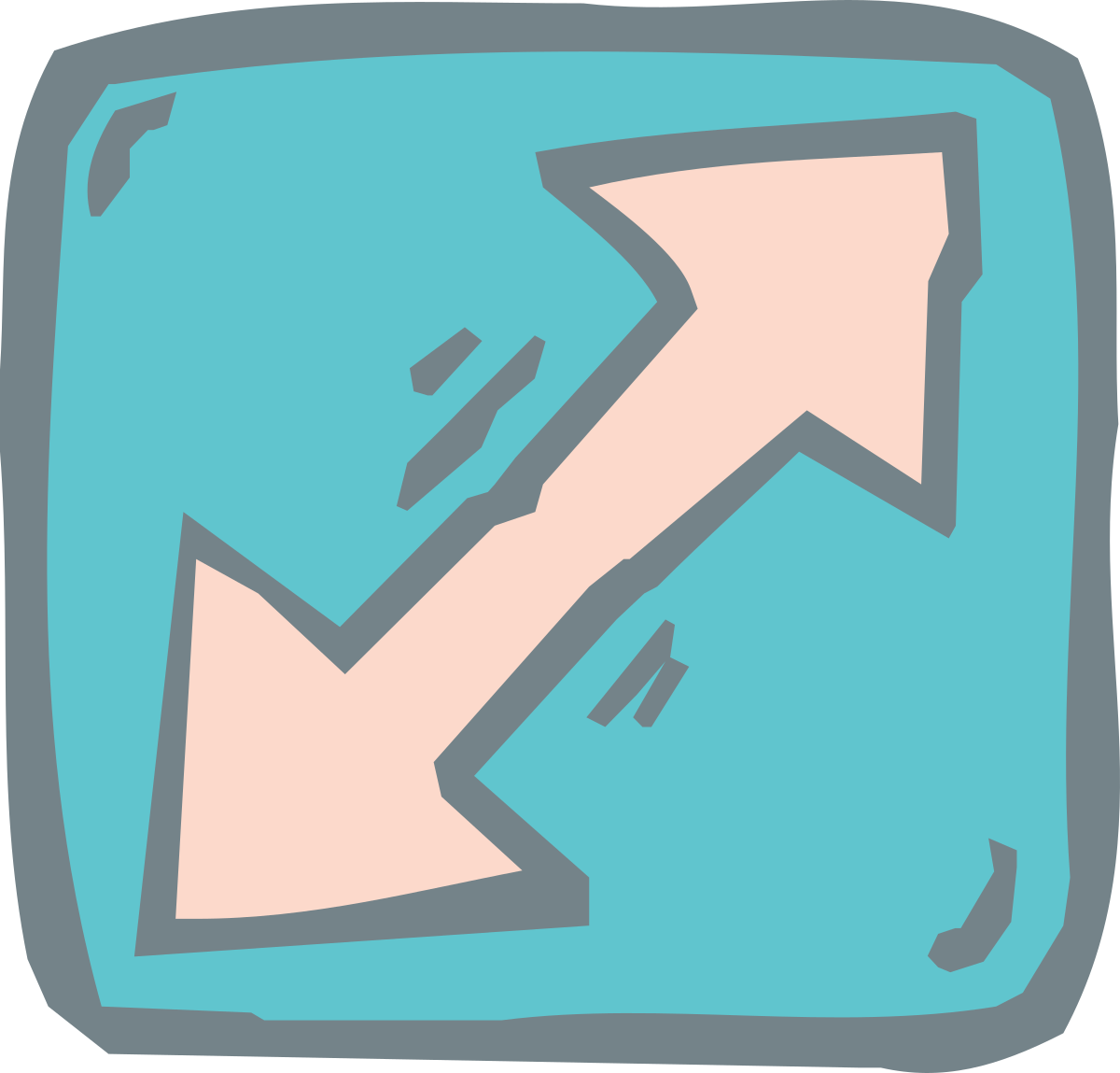 Blue Square with Up Arrow Clipart for Dynamic Presentations