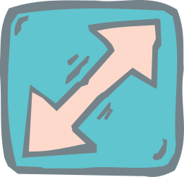 Blue Square with Up Arrow Clipart for Dynamic Presentations