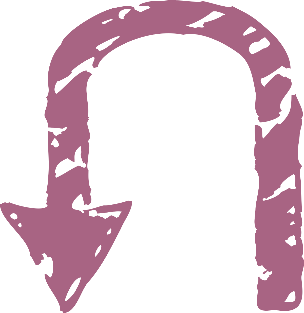 a pink silhouette of a woman ' s head clip art png transparent Pink Silhouette of a Woman's Head - Elegant Clipart for Creative Projects