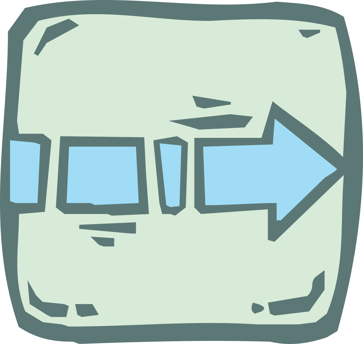 Directional Sign Clipart: White and Blue Arrows for Navigation