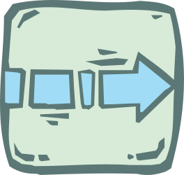 Directional Sign Clipart: White and Blue Arrows for Navigation