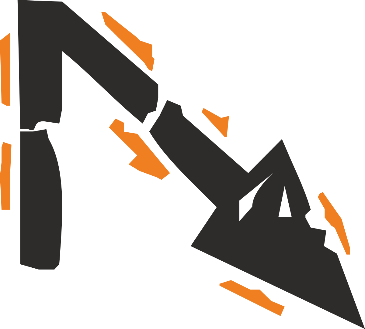 Black and Orange Arrow Clipart Design