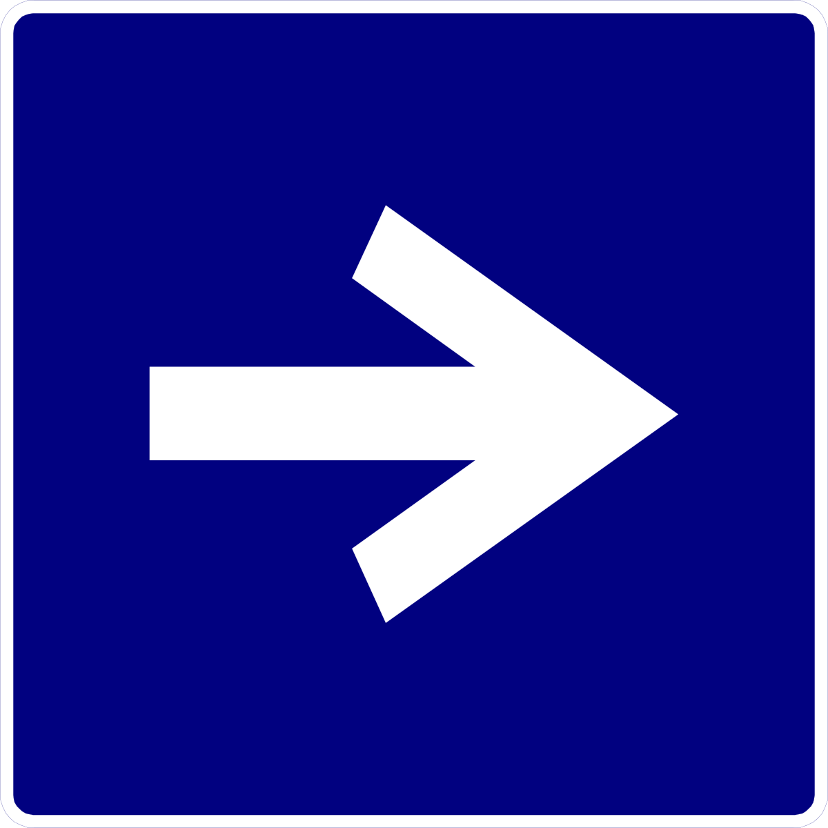 Blue and White Arrow Sign Clipart Pointing Left