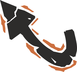 Black and Orange Arrow with White Arrow Clipart for Dynamic Visuals