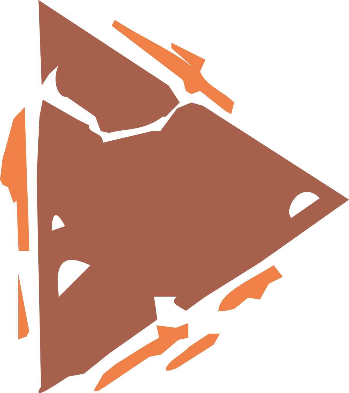 Brown Triangle with Hole - Unique Clipart for Creative Projects