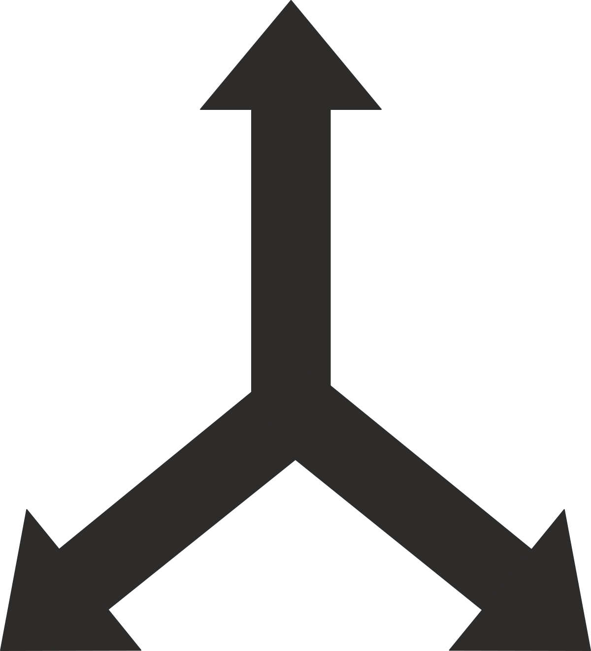 Black and White Arrow Icon Clipart - Versatile Directional Symbol