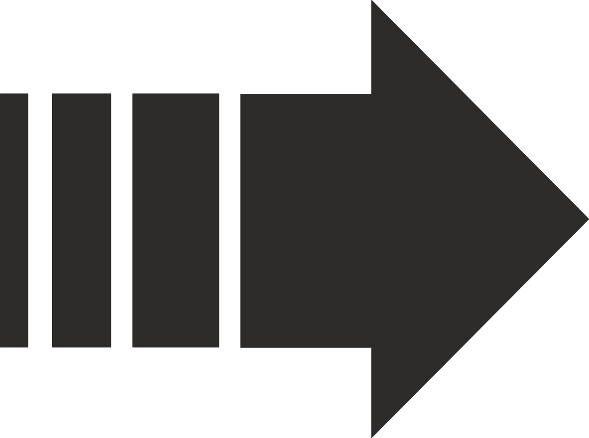 Black Arrow Upward Right Clipart - Bold Directional Symbol